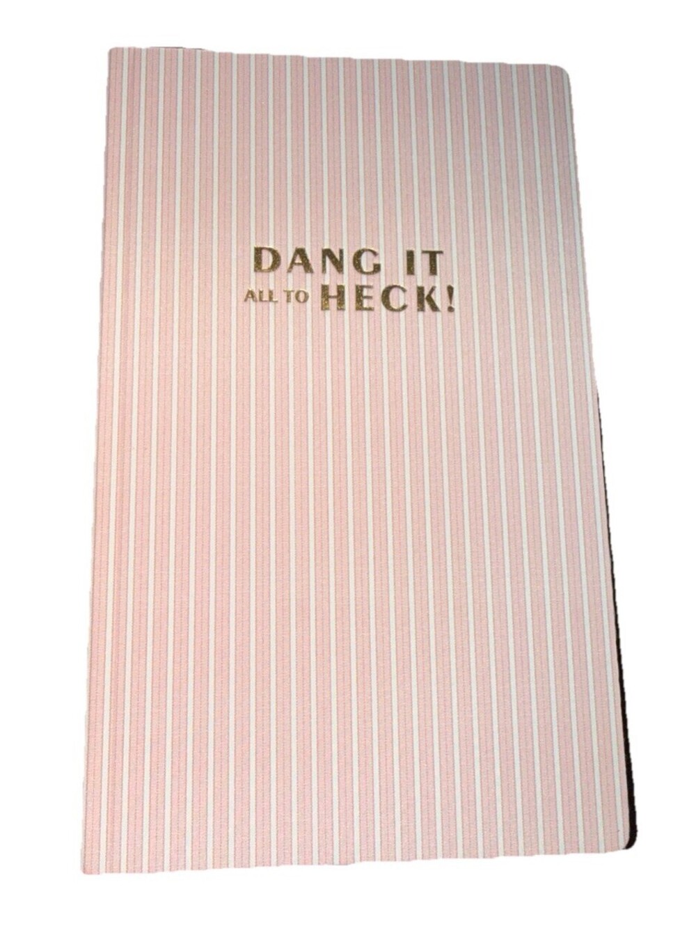 DesignWorks Ink Pink Striped Notebook Dang It All To Heck 7.25x11.75 Journal
